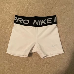 white nike pros